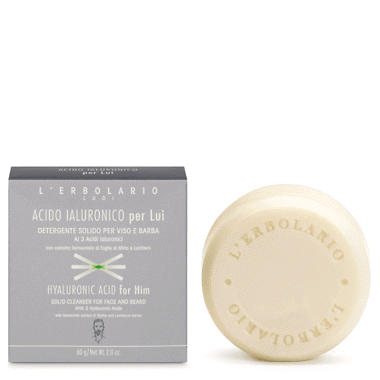 Acido Ialuronico per Lui Detergente solido viso e barba