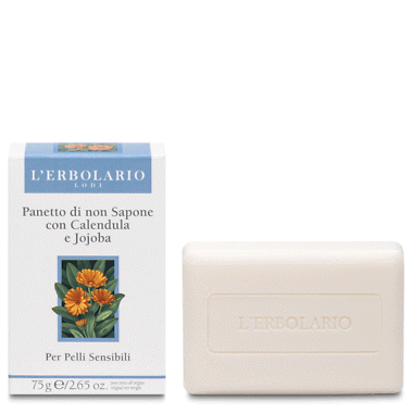 Panetto di non sapone con calendula e jojoba